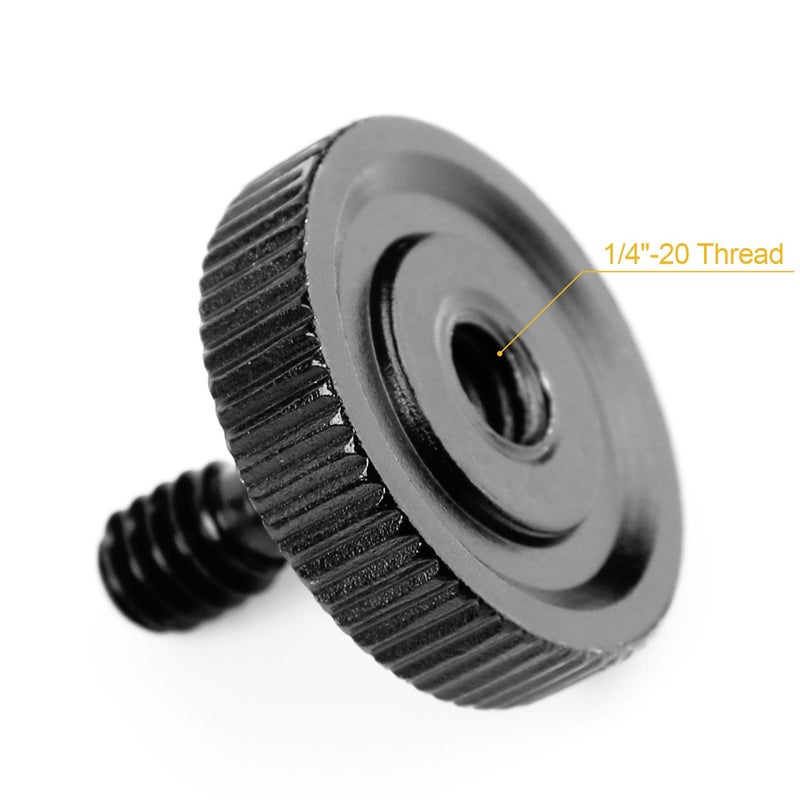 ChromLives Thumb Screw Tripod Quick Release 1/4" Thumbscrew L Bracket Screw Mount Adapter with Bottom 1/4"-20 Female Thread (2 Pack) - Image 3